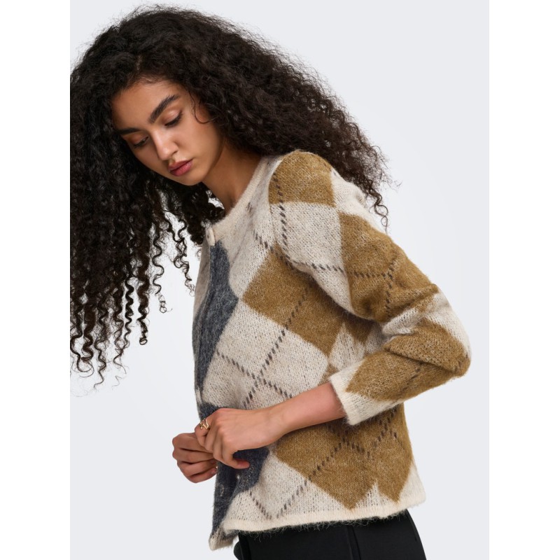 ONLY Noeme langærmet strikcardigan - Oatmeal