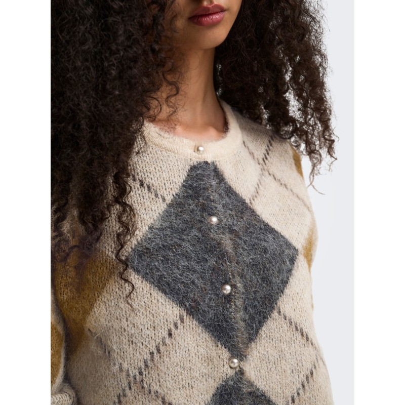 ONLY Noeme langærmet strikcardigan - Oatmeal