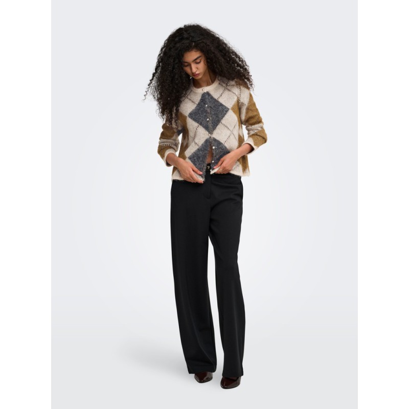 ONLY Noeme langærmet strikcardigan - Oatmeal