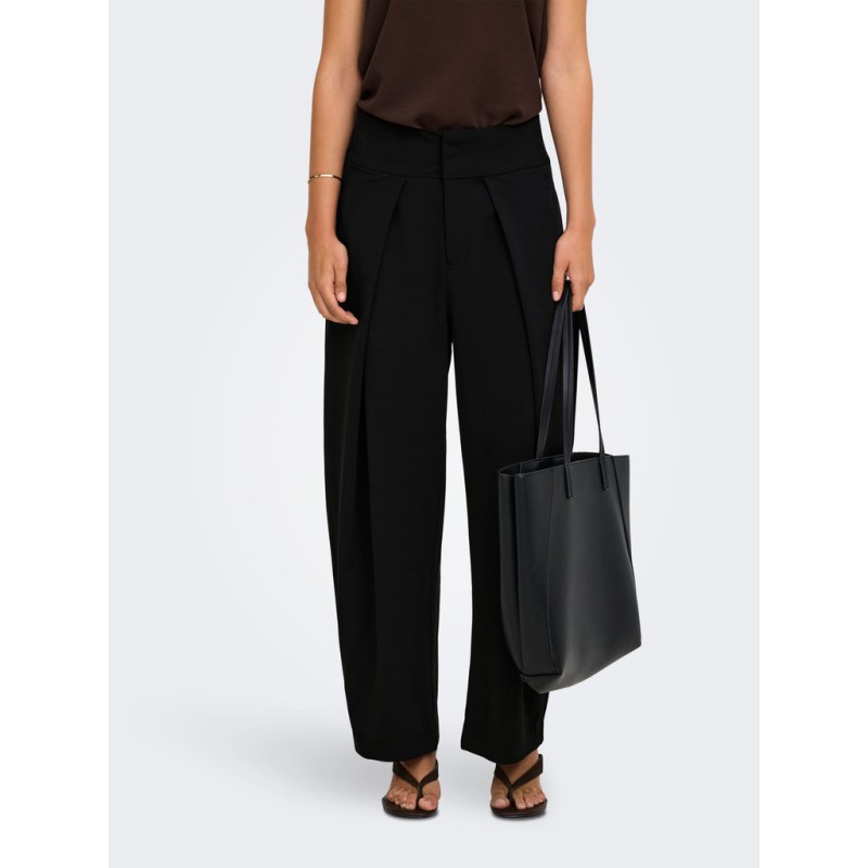 ONLY Disia high waist balloon pleat bukser - Black