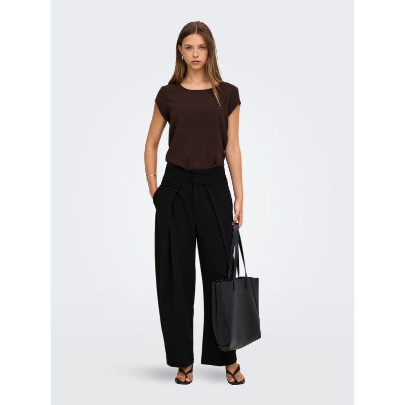 ONLY Disia high waist balloon pleat bukser - Black