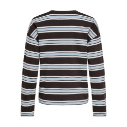 ONLY New soph langærmet Bluse - Black Coffee / Soft Chambray / Birch