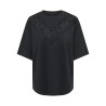 ONLY Vivvi blonde T-shirt - Black / Black Lace
