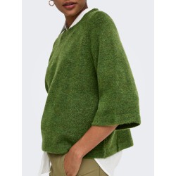 ONLY Simoni 3/4 strik pullover - Forest Night / Melange