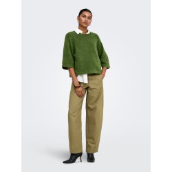 ONLY Simoni 3/4 strik pullover - Forest Night / Melange
