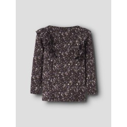 NAME IT MINI pige - Oceana langærmet bluse - Chocolate Plum