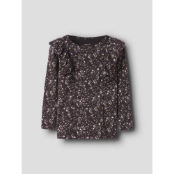 NAME IT MINI pige - Oceana langærmet bluse - Chocolate Plum