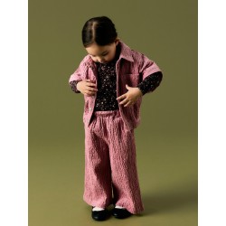 NAME IT MINI pige - Oceana langærmet bluse - Chocolate Plum