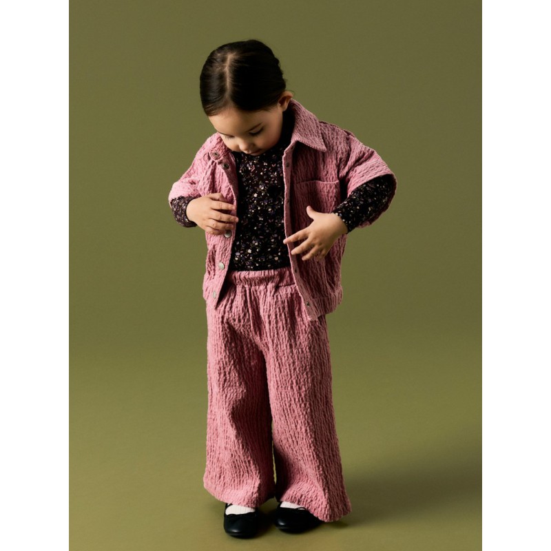 NAME IT MINI pige - Oceana langærmet bluse - Chocolate Plum