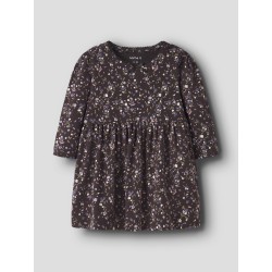 NAME IT BABY pige - Oceana langærmet kjole - Chocolate Plum