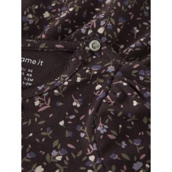 NAME IT BABY pige - Oceana langærmet kjole - Chocolate Plum