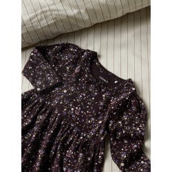 NAME IT BABY pige - Oceana langærmet kjole - Chocolate Plum