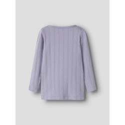 NAME IT MINI pige - Folene langærmet slim bluse - Heirloom Lilac