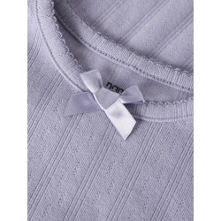 NAME IT MINI pige - Folene langærmet slim bluse - Heirloom Lilac