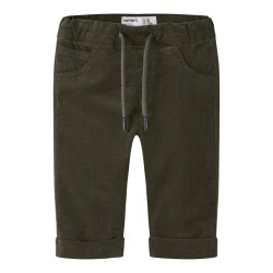 NAME IT MINI baby - Ben fløjlsbukser - Olive Night