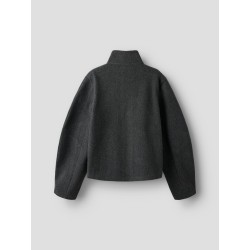 LMTD Barina langærmet kort jakke - Dark Grey Melange
