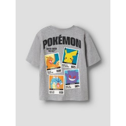 NAME IT KIDS dreng - Sebast pokemon bluse - Grey Melange