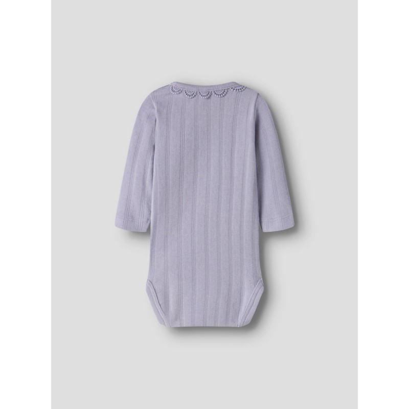 NAME IT BABY pige - Folene langærmet body - Heirloom Lilac