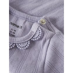 NAME IT BABY pige - Folene langærmet body - Heirloom Lilac