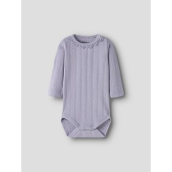 NAME IT BABY pige - Folene langærmet body - Heirloom Lilac