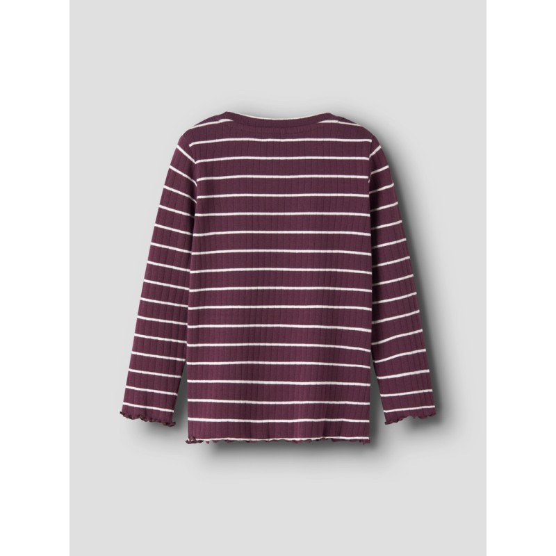 NAME IT MINI pige - Folena langærmet slim bluse - Mauve Wine