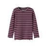 NAME IT MINI pige - Folena langærmet slim bluse - Mauve Wine