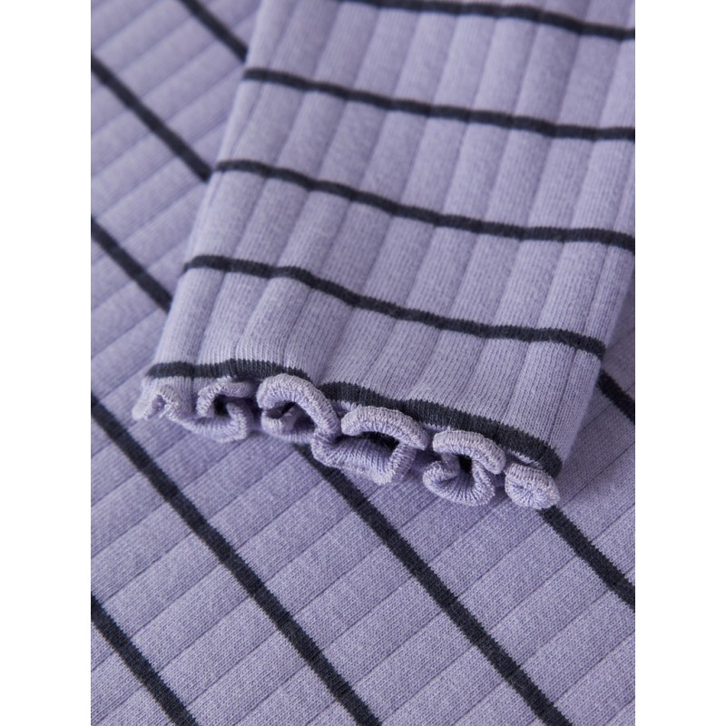 NAME IT MINI pige - Folena langærmet slim bluse - Lavender Icing
