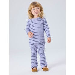 NAME IT MINI pige - Folena langærmet slim bluse - Lavender Icing