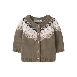 NAME IT BABY dreng - Osmane langærmet strikcardigan - Mermaid