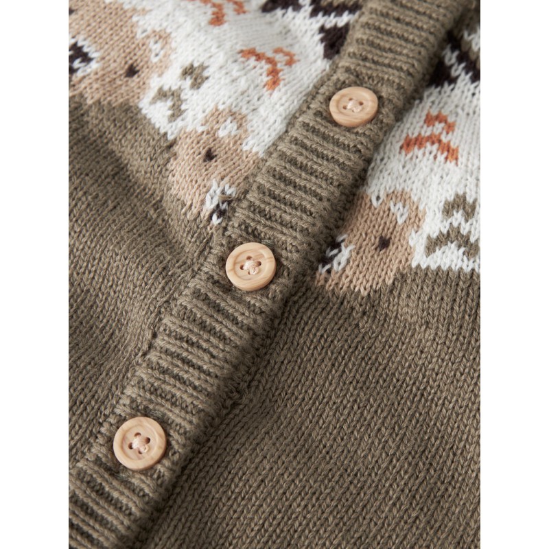 NAME IT BABY dreng - Osmane langærmet strikcardigan - Mermaid