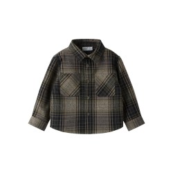 NAME IT MINI dreng - Oakes langærmet skjorte - Olive Night