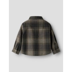 NAME IT MINI dreng - Oakes langærmet skjorte - Olive Night