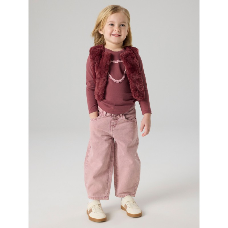 NAME IT MINI pige - Bella barrel denim jeans - Wild Ginger