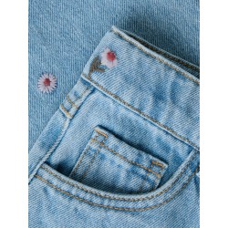 NAME IT MINI pige - Rose wide jeans - Medium Blue Denim