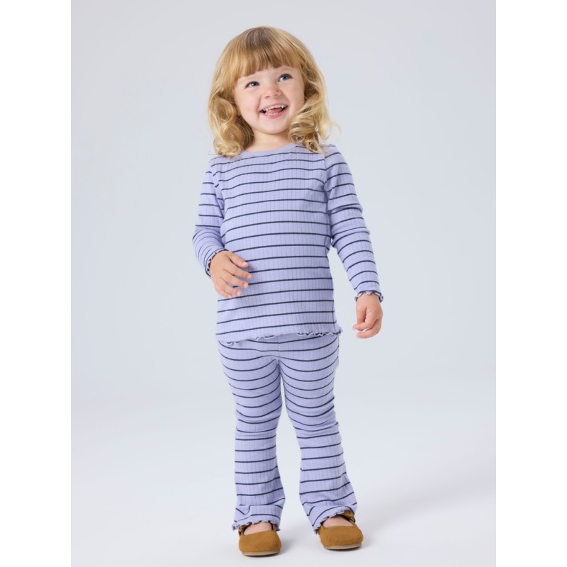 NAME IT MINI pige - Folena slim bootcut leggings - Lavender Icing