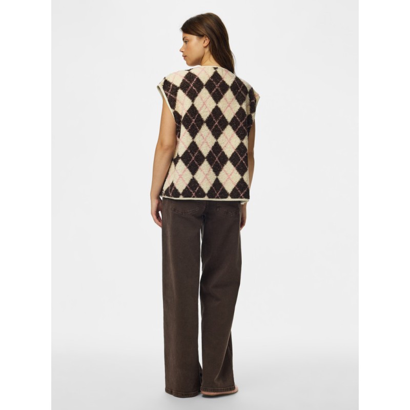 PIECES Katty teddy vest - Birch