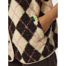 PIECES Katty teddy vest - Birch