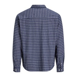 JACK & JONES PLUS Frederiksberg flannel langærmet skjorte - Crown Blue
