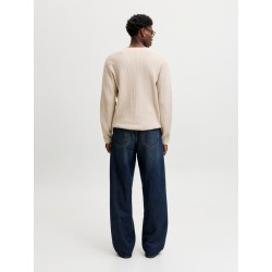 JACK & JONES Blumason striktrøje - Silver Lining