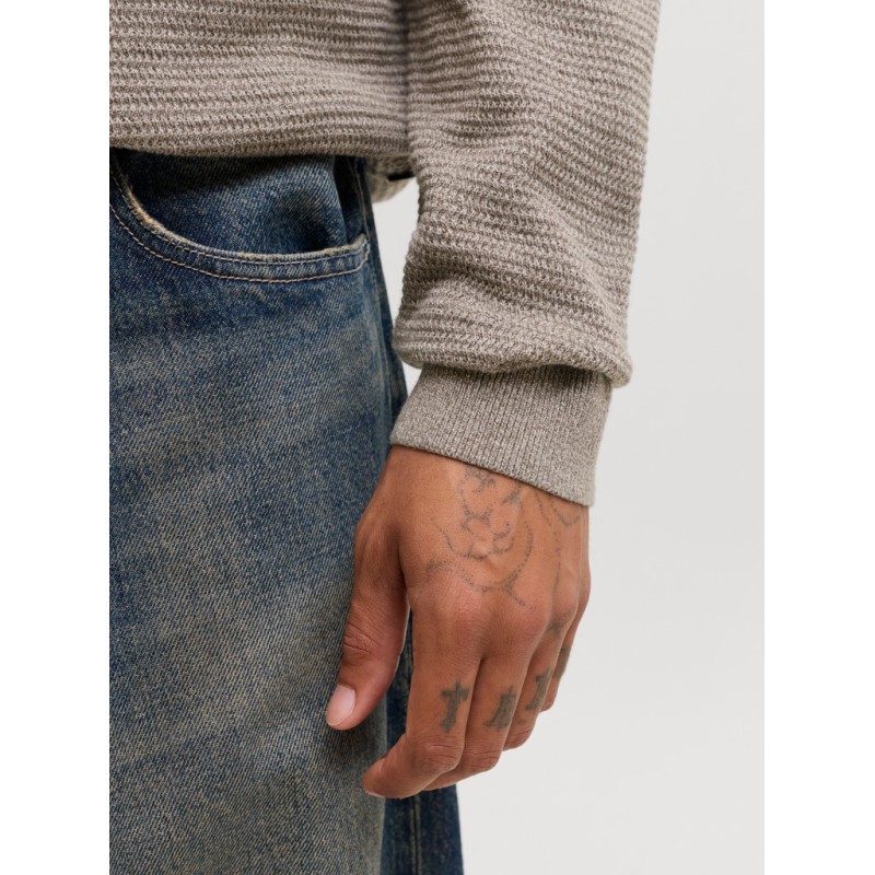JACK & JONES Riley langærmet striktrøje - Morel