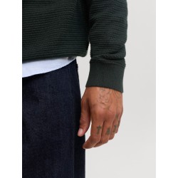 JACK & JONES Riley langærmet striktrøje - Scarab