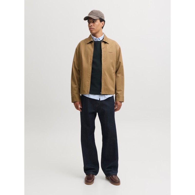 JACK & JONES Riley langærmet striktrøje - Scarab
