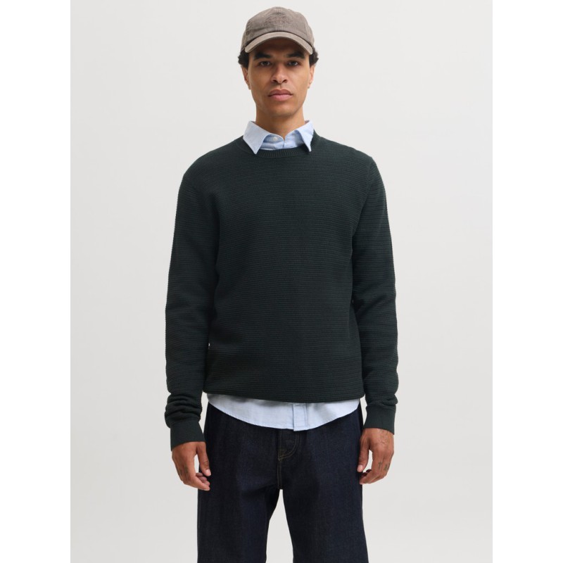 JACK & JONES Riley langærmet striktrøje - Scarab
