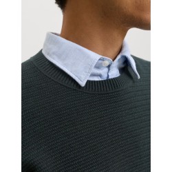 JACK & JONES Riley langærmet striktrøje - Scarab