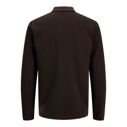 JACK & JONES PLUS Blualves langærmet polo - Hot Fudge