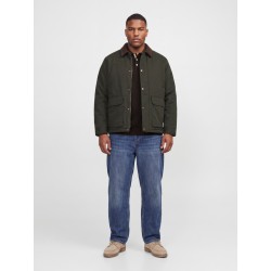 JACK & JONES PLUS Blualves langærmet polo - Hot Fudge