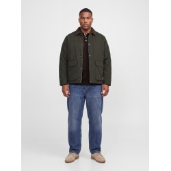 JACK & JONES PLUS Blualves langærmet polo - Hot Fudge