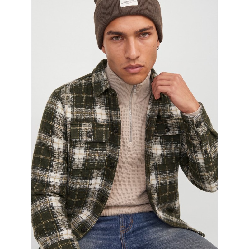 JACK & JONES Regent structure overshirt - Rosin