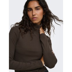 JDY Reno highneck bluse - Mulch