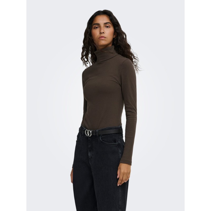 JDY Reno highneck bluse - Mulch